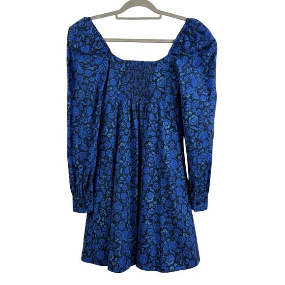 New DE LORETA Pique Dress in Camelia XS Mini Puff Sleeve Smocked Full Button - Picture 10 of 16